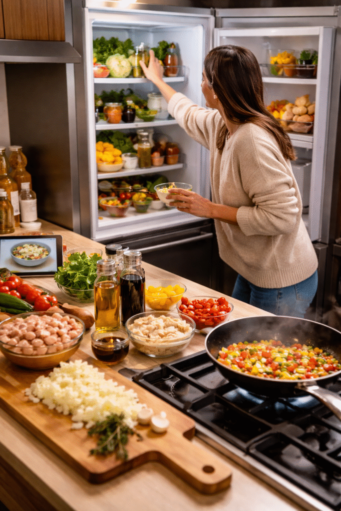 ingredients ready before cooking begins